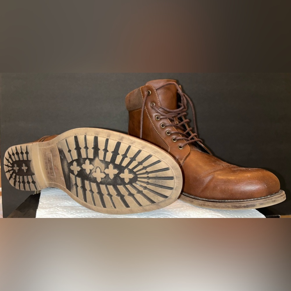 Arizona Jean Co Men's Lace Up Brown Military Style Ankle Boots size 13 USA.